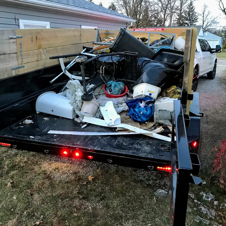 Roll-off dumpster delivered to a residential driveway in Fitchburg